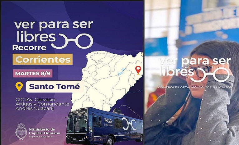 “Ver para Ser Libres”: El Programa Nacional de Salud Visual llega hoy martes a Santo Tomé.