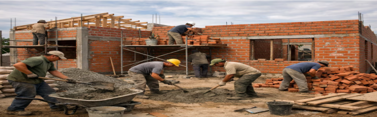 Construir una casa de 100 m² equivale a casi 12 años de salario promedio