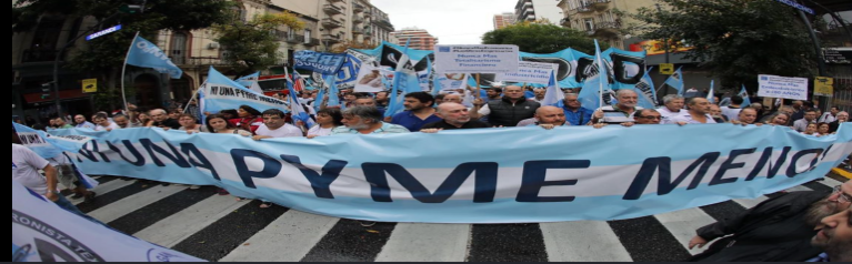 Empresarios pymes se movilizan a Plaza de Mayo por la crisis del sector productivo