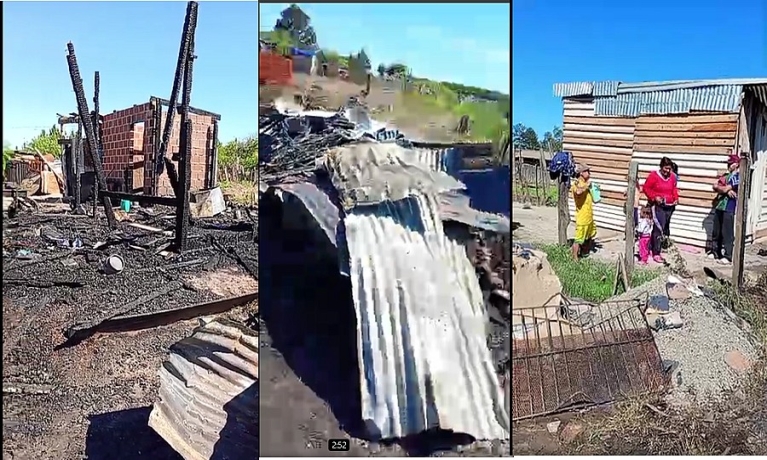 CHACRA 45: Incendio consumió completamente una casa. Piden ayuda para la familia.